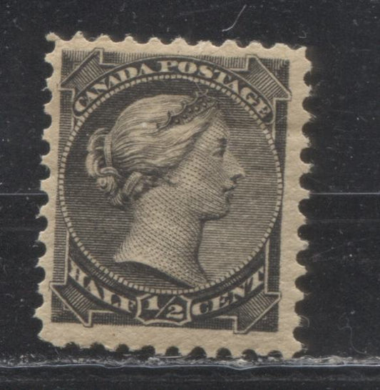 Lot 123 Canada #34 1/2c Black Queen Victoria, 1882-1897 Small Queen Issue, A VFOG Single On Horizontal Wove Paper From The Second Ottawa Printing, Perf 12.2