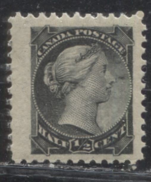 Lot 128 Canada #34i 1/2c Gray Black Queen Victoria, 1882-1897 Small Queen Issue, A Fine NH SIngle On Vertical Wove Paper From The Montreal Printing, Perf 12.1