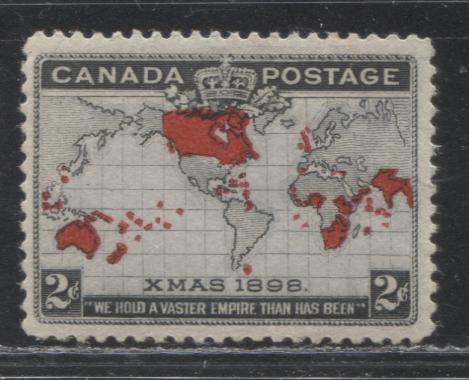 Lot 191 Canada #85i 2c Grey, Black and Carmine Mercator's Projection, 1898 Imperial Penny Postage Issue, A VFOG Example