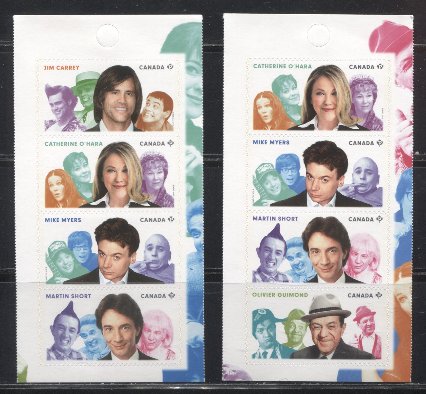 Lot 130 Canada #2773-2777 2014 Comedians Issue, VFNH Booklet Panes of 4 on LF TRC Paper