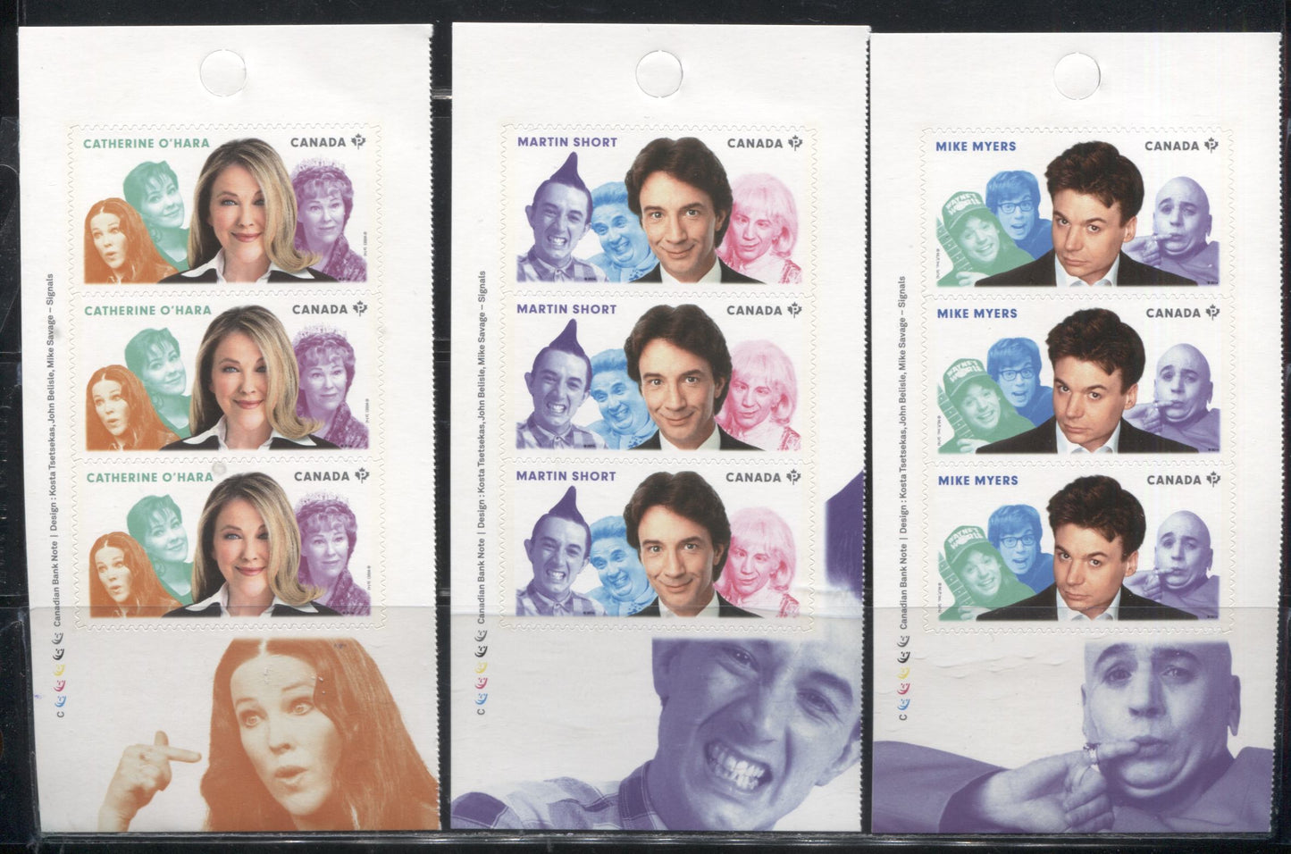 Lot 131 Canada #2773-2777 2014 Comedians Issue, VFNH Booklet Panes of 3 on LF TRC Paper