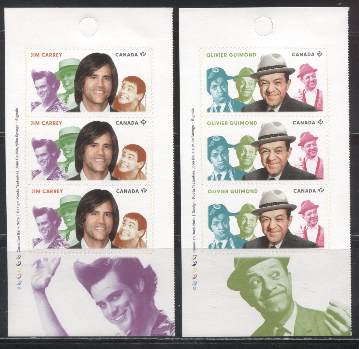Lot 131 Canada #2773-2777 2014 Comedians Issue, VFNH Booklet Panes of 3 on LF TRC Paper