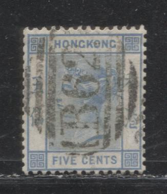 Lot 156 Hong Kong #29 5c Blue Queen Victoria, 1880-1882 Keyplate Issue, A Fine Used Example, Crown CC Watermark