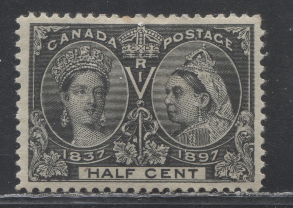 Lot 159 Canada # 50 1/2c Grey Black on White Paper Queen Victoria, 1897 Diamond Jubilee Issue, A Fine OG Example, Showing Horizontal Line Through "ANA" of "Canada"