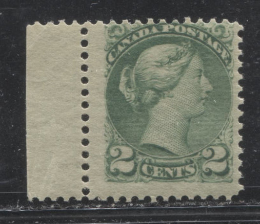 Lot 160 Canada #36i 2c Dull Green (Green) Queen Victoria, 1870-1897 Small Queen Issue, A Very Good NH Single On Horizontal Wove Paper From The Ottawa Printing, Perf 12.1 x 12.25