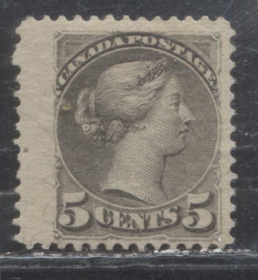 Lot 167 Canada #42 5c Grey Queen Victoria, 1870-1897 Small Queen Issue, A Fine Used Example Of a Second Ottawa Printing, Perf. 12.1