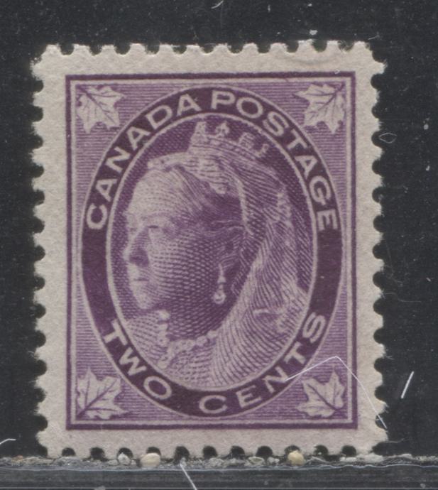 Lot 171 Canada #68 2c Purple Queen Victoria, 1897-1898 Maple Leaf Issue, A VFOG Single On Vertical Wove Paper, Perf 12