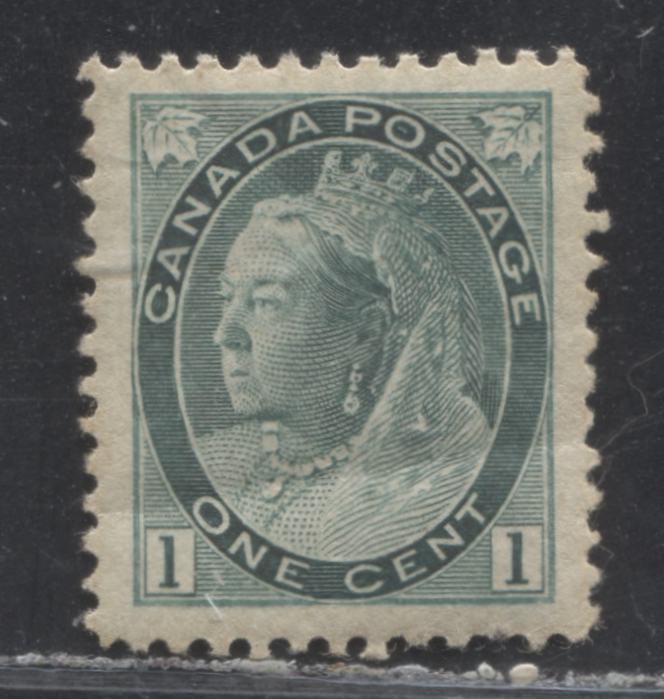 Lot 180 Canada #75i 1c Blue Green Queen Victoria, 1898-1902 Numeral Issue, A Very Fine Appearing But VGNH, Vertical Wove
