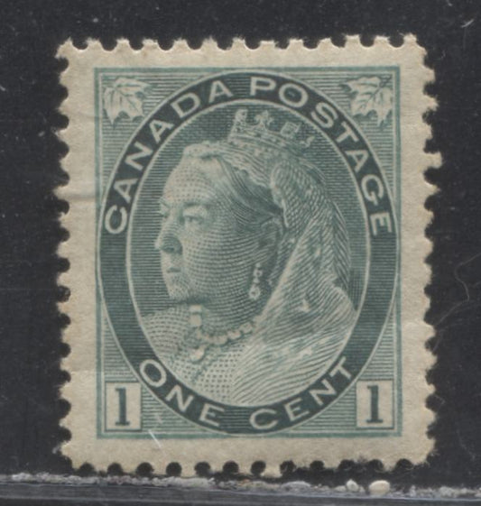 Lot 180 Canada #75i 1c Blue Green Queen Victoria, 1898-1902 Numeral Issue, A Very Fine Appearing But VGNH, Vertical Wove