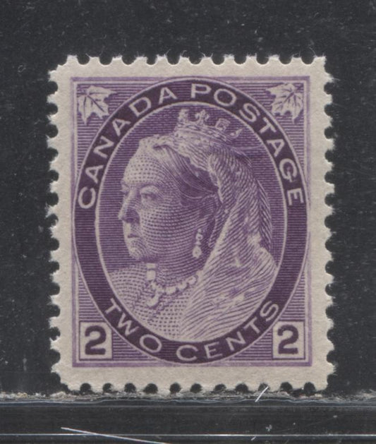 Lot 184 Canada # 76i 2c Deep Violet Queen Victoria, 1898-1902 Numeral Issue, A VFNH Example, Vertical Wove Paper