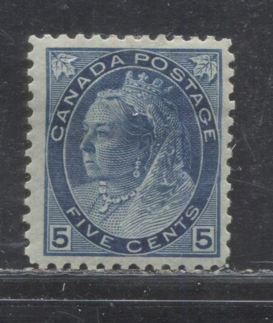 Lot 186 Canada # 79b 5c Blue on Pale Blue Queen Victoria, 1898-1902 Numeral Issue, A VFOG Example, Horizontal Wove Paper