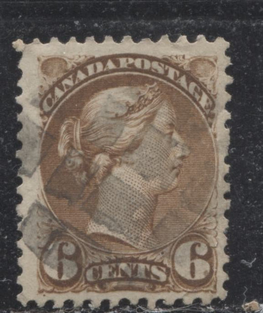 Lot 188 Canada # 39b 6c Brown Queen Victoria, 1870-1897 Small Queen Issue, A Fine Used Example, Perf. 11.75 x 12 Montreal Printing on Vertical Wove