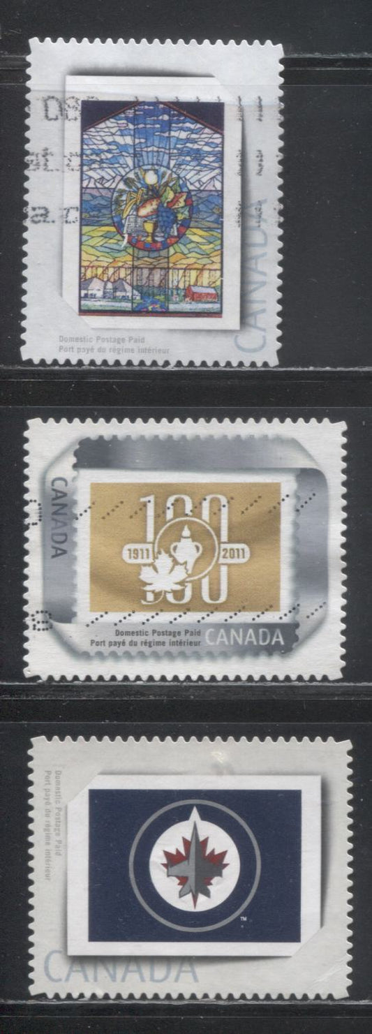 Lot 19 Canada #PP7, 2063-2064 2004 & 2011 Picture Postage Issue - Three Different VF Used Singles