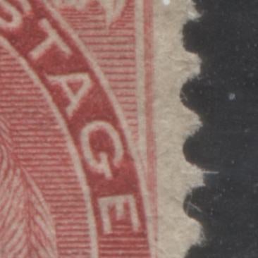 Lot 193 Canada #88 2c on 3c Deep Carmine Rose Queen Victoria, 1899 Provisional Issue, A fine CDS Used Single Showing Extensive Re-Entry