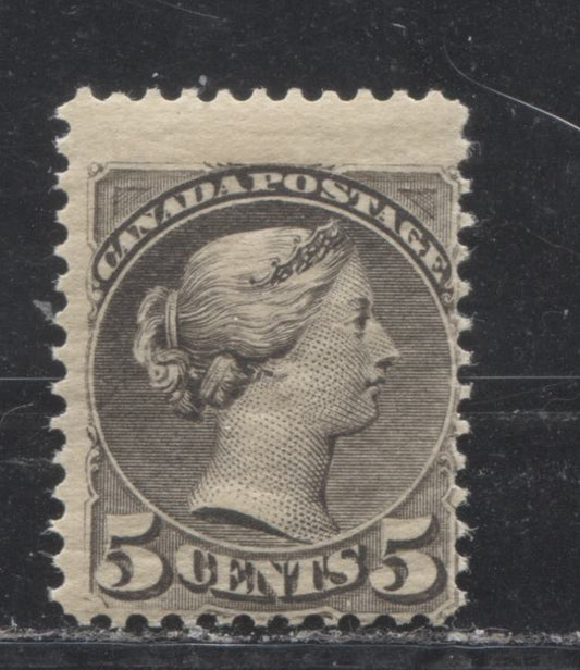 Lot 204 Canada # 42 5c Violet Grey Queen Victoria, 1870-1897 Small Queen Issue, A VGOG Example, Perf. 12 x 12.25 Second Ottawa Printing on Soft Horizontal Wove