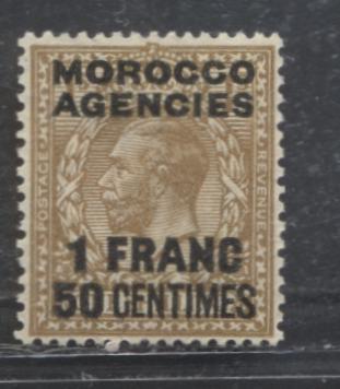 Lot 206 Morocco Agencies - French Currency SG#211 1fr 50c Bistre Brown King George V, 1925-1934 Overprinted King George V Block Cypher Issue, A VFNH Example