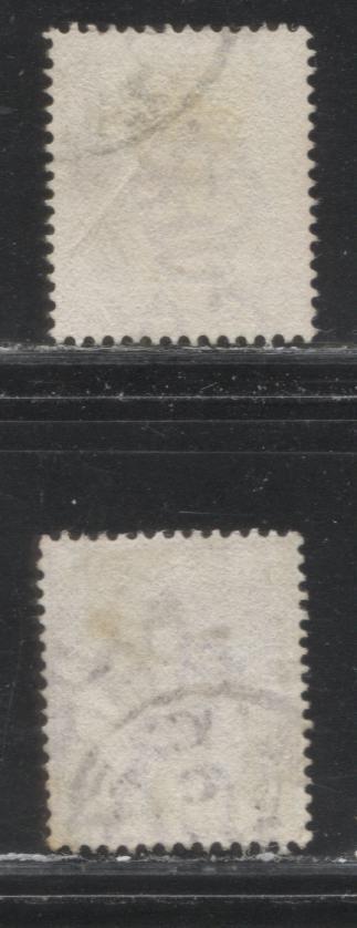 Lot 207 Morocco Agencies - Gibraltar Used in Tangier #Z146-Z147 40c & 50c Chestnut & Mauve Queen Victoria, 1889-1896 Spanish Currency Keyplate Issue, Two Fine Used Examples, Crown CA Watermark, With Tangier CDS and Oval Registered Cancels