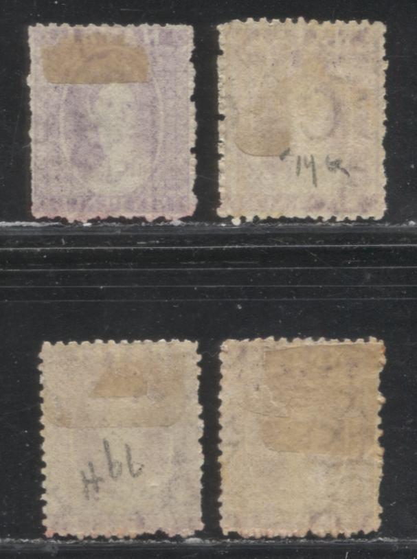 Lot 217 Natal #114d,f,g,h 1/2d on 6d Mauve Queen Victoria, 1895 Surcharge on Chalon Head Issue, Four  Fine and VF OG Examples, Crown CC Watermark, All Different Varieties of the Surcharge