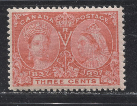 Lot 219 Canada # 53i 3c Bright Rose Queen Victoria, 1897 Diamond Jubilee Issue, A VFOG Example
