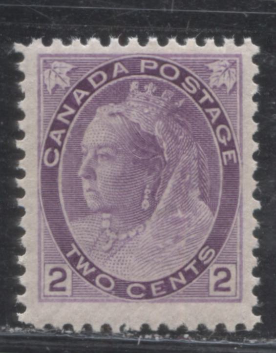Lot 221 Canada # 76 2c Dull Purple Queen Victoria, 1898-1902 Numeral Issue, A Fine NH Example, Thinner Vertical Wove Paper