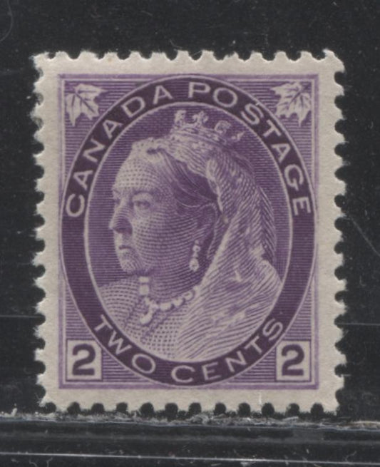 Lot 224 Canada # 76i 2c Deep Violet Queen Victoria, 1898-1902 Numeral Issue, A VFOG Example, Vertical Wove Paper