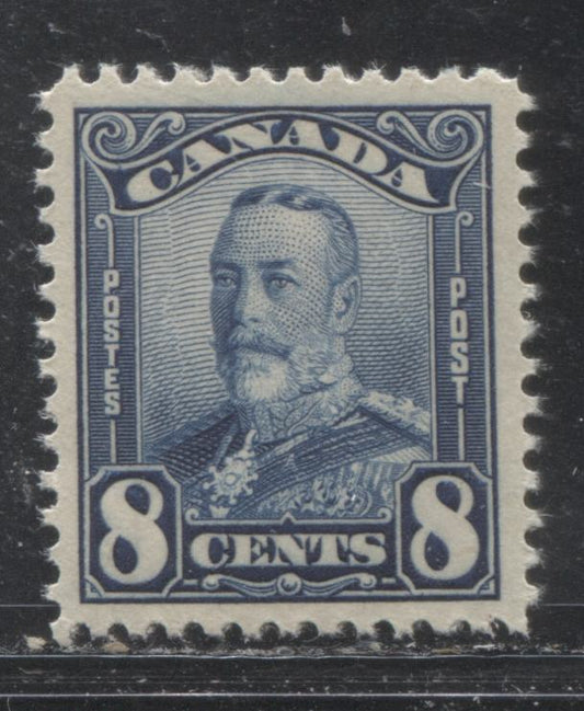 Lot 240 Canada # 154 8c Dark Blue King George V, 1928-1929 Scroll Issue, A VFNH Example