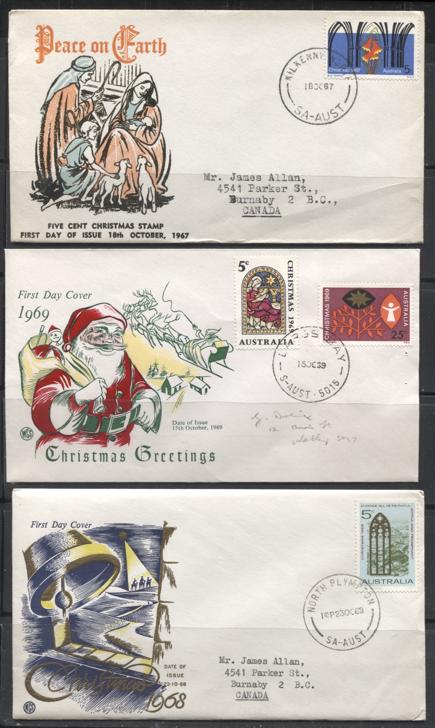 Lot 244 Australia 1958-1970 Christmas Issues - A Selection of 13 First Day Covers