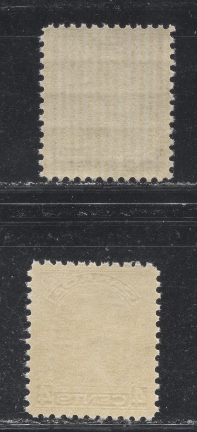 Lot 248 Canada # 196, 198i 2c & 4c Black Brown & Brownish Ochre King George V, 1932-1935 Medallion Issue, Two VFNH Examples, Cream Gum With a Satin Sheen
