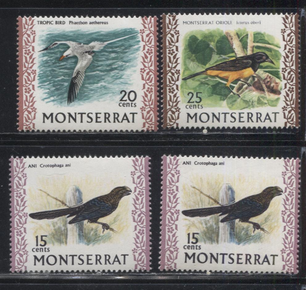 Lot 249 Montserrat SG #243a/254a 1971 Bird Definitive Issue A VFNH Complete Set of the Upright/Sideways Watermark on Glazed Paper