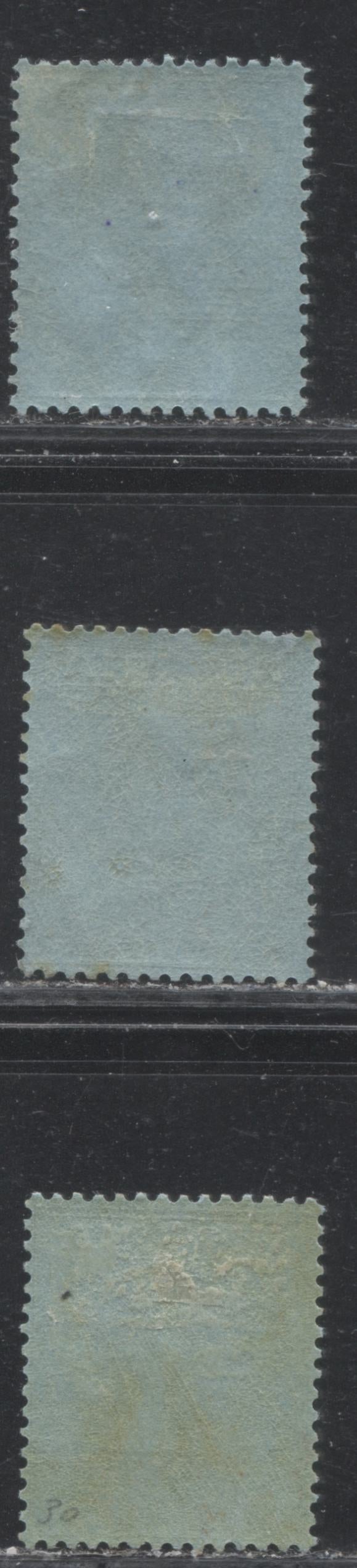 Lot 259 Nigeria SG# 27 2/6d Grey Black & Carmine and Black and Carmine on Blue Paper King George V, 1921-1932 Multiple Script CA Imperium Keyplate Issue, Three VFOG Examples, Die 2, All From Different Printings