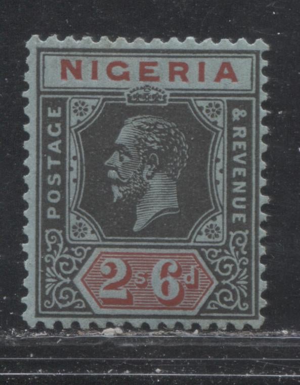 Lot 261 Nigeria SG# 27 2/6d Black and Red on Blue Paper King George V, 1921-1932 Multiple Script CA Imperium Keyplate Issue, A VFOG Example, Die 2