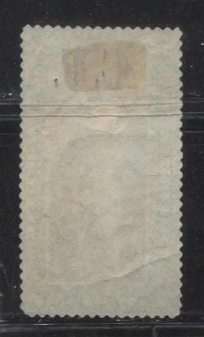 Lot 157 Canada - Province of Ontario #OL12c 2 Dollars Green, Black and Dark Blue Justice 1864 First Law Stamp Issue, A Fine OG Example, Perce En Scie