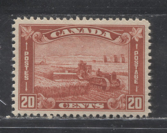 Lot 271 Canada #175 20c Brownish Vermilion Harvesting Wheat, 1930-1931 Arch/Leaf Issue, A VFNH Single With Deep Cream Gum