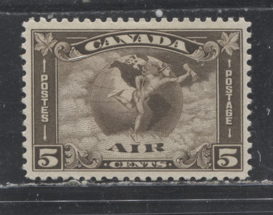 Lot 272 Canada #C2 5c Olive Brown Mercury With Scroll, 1930-1935 Arch Air Mail Issue, A VFOG Single, With Cream Gum