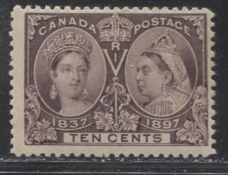 Lot 28 Canada #57 10c Brown Violet Queen Victoria, 1897 Diamond Jubilee, A Fine OG Example