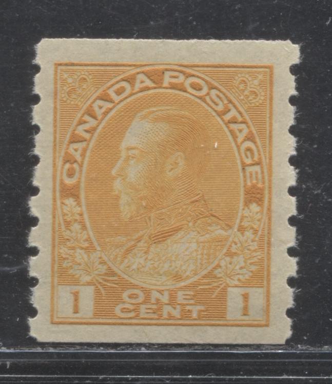Lot 340 Canada #126 1c Bright Orange Yellow (Orange Yellow in Unitrade) King George V, 1911-1928 Admiral Issue, A VFNH Example, Perf. 8 Vertically, Die 2 Dry Printing