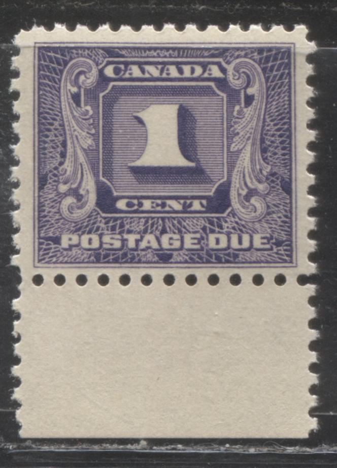 Lot 37 Canada #J6 1c Deep Bluish Violet (Dark Violet), 1930-1932 Second Postage Due Issue, A VFNH Single With Deep Yellowish Semi Glossy Gum
