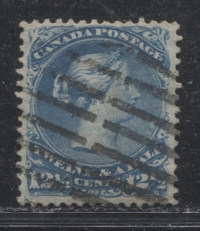 Lot 49 Canada #28 12.5c Blue Queen Victoria, 1868-1897 Large Queen Issue, A Very Fine Used Single On Duckworth Paper #3, Perf 12.1 x 12