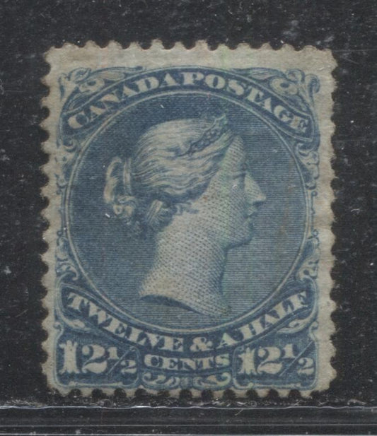 Lot 50 Canada #28 12.5c Blue Queen Victoria, 1868-1897 Large Queen Issue, A Very Good Used Single On Duckworth Paper #3