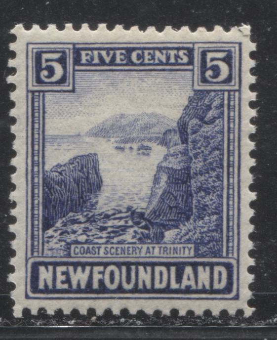 Lot 54 Newfoundland # 135 5c Deep Ultramarine Coast Scene at Trinity, 1923-1928 Pictorial Issue, A VFNH Example, Line Perf. 14.2
