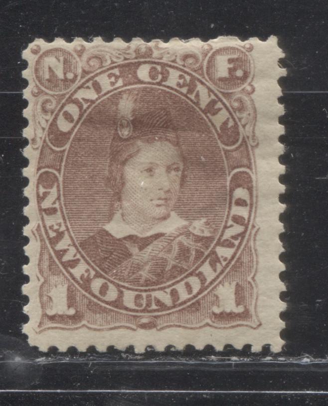 Lot 55 Newfoundland #41 1c Violet Brown Edward, Prince Of Wales, 1880-1896 Third Cents Issue, A Fine OG Single