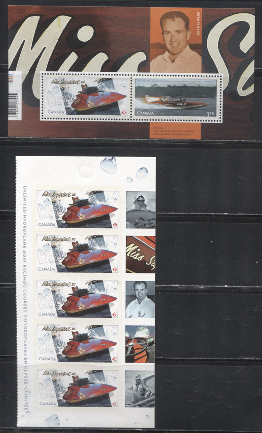 Lot 58 Canada #2486-2487 2011 Miss Supertest Issue, A VFNH Souvenir Sheet, and Booklet Pane