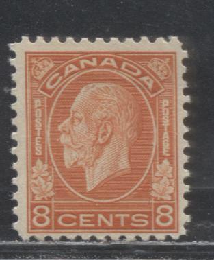 Lot 62 Canada #200 8c Orange King George V, 1932-1935  Medallion Issue, A Fine OG Example, Mottled Brownish Cream Gum With a Semi-Gloss Sheen