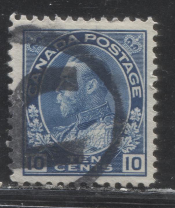 Lot 65 Canada #117vi 10c Blue King George V, 1922-1928 Admiral Issue, A Fine Used Single On Horizontal Wove Paper, Dry Printing