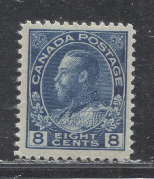 Lot 69 Canada #115i 8c Deep Dull (Light Blue) King George V, 1911-1928 Admiral Issue, A VFNH Single, Dry Printing, Re-Drawn Frameline