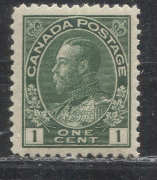 Lot 69 Canada #104ii 1c Dark Yellow Green King George V, 1911-1928 Admiral Issue, A VFNH Single With A Retouched Frameline