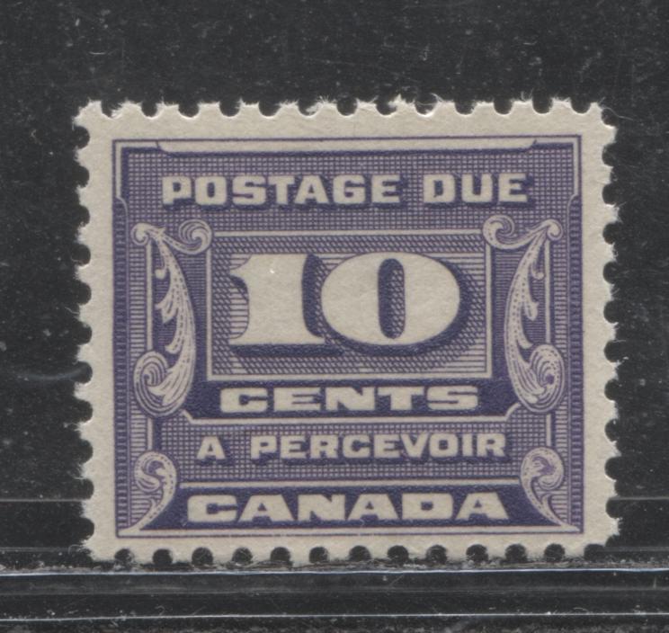 Lot 75 Canada #J14 10c Deep Slate Lilac (Dark Violet), 1933-1934 Third Postage Due Issue, A VFNH Single