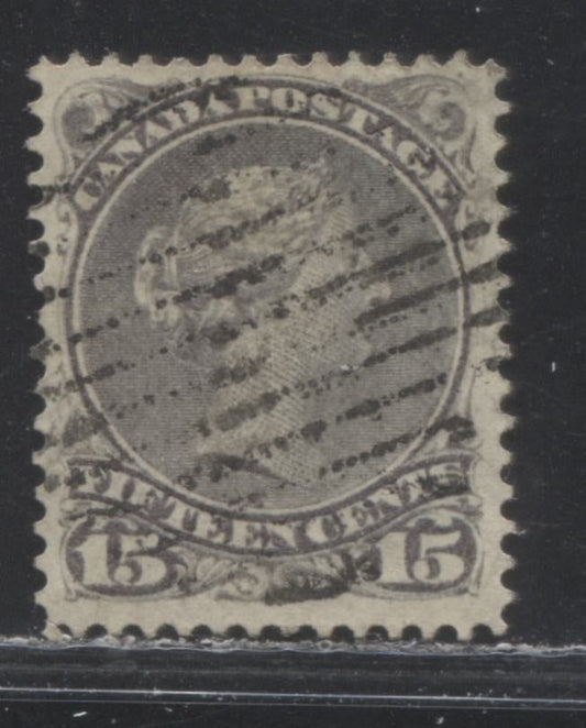 Lot 84 Canada #30 15c Gray Queen Victoria, 1868-1897 Large Queen Issue, A Fine Used Single On Vertical Wove Paper From The Second Ottawa Printing, Perf 12.2
