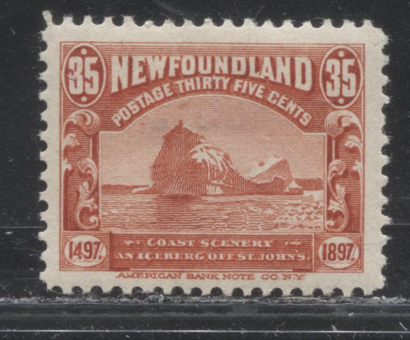 Lot 88 Newfoundland #73 35c Red Iceberg, 1897 Discovery Of Newfoundland Issue, A Very Fine OG Single