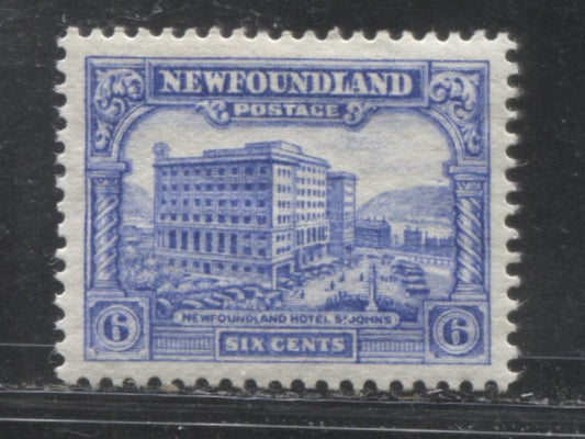Lot 90 Newfoundland # 177 6c  Ultramarine Newfoundland Hotel, 1931-1932 Watermarked Publicity Issue, A VFOG Example, Comb Perf. 13.8